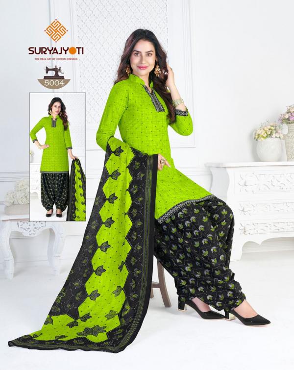 Suryajyoti Trendy Patiyala Vol 5 Regular Wear Dress Materail